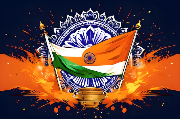 Foto poster speciale per la giornata dell'indipendenza indiana