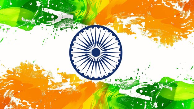 Indian Independence day with indian flag background