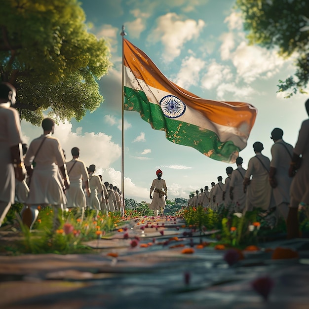 photo editing indian independence day