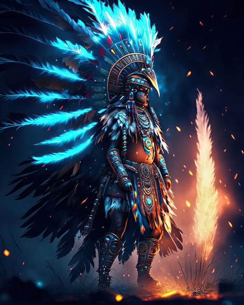 indian indian hispanic tribe with colorful feather headdress hispanic heritage