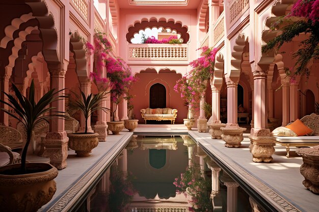 Foto haveli indiano di jaipur un haveli di lusso nella città rosa