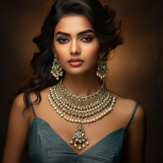 Photo indian jewellery on model editorial shoot