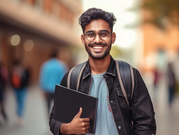 Indian male university student