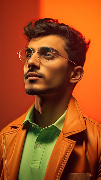 Indian man wearing glasses