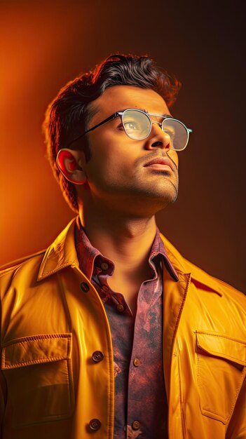 Indian man wearing glasses