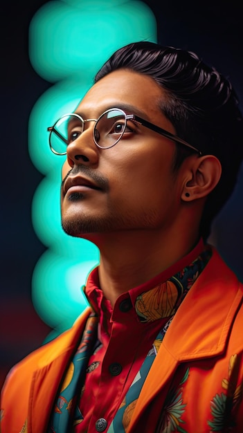 Indian man wearing glasses