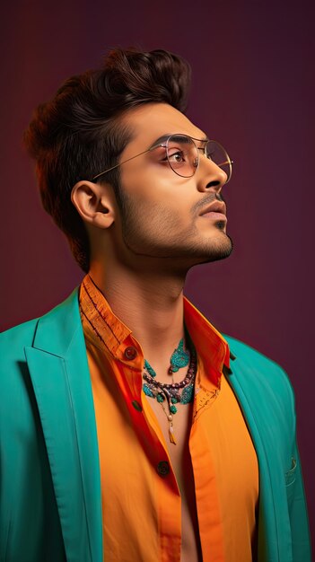 Indian man wearing glasses