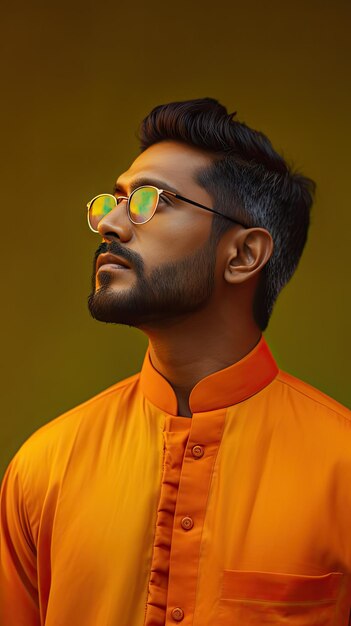 Indian man wearing glasses