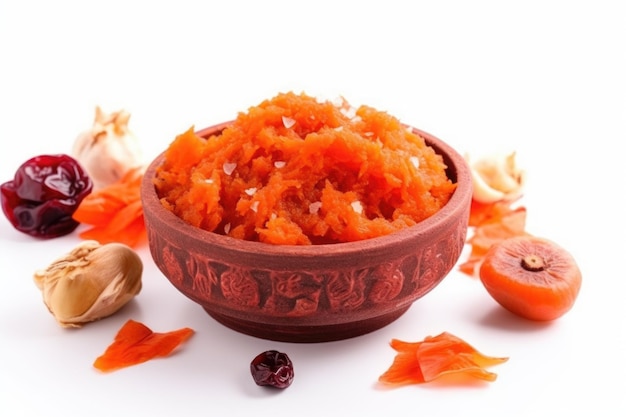 Indian Popular Sweet Food Carrot Halwa Also Know as Gajar ka Halwa