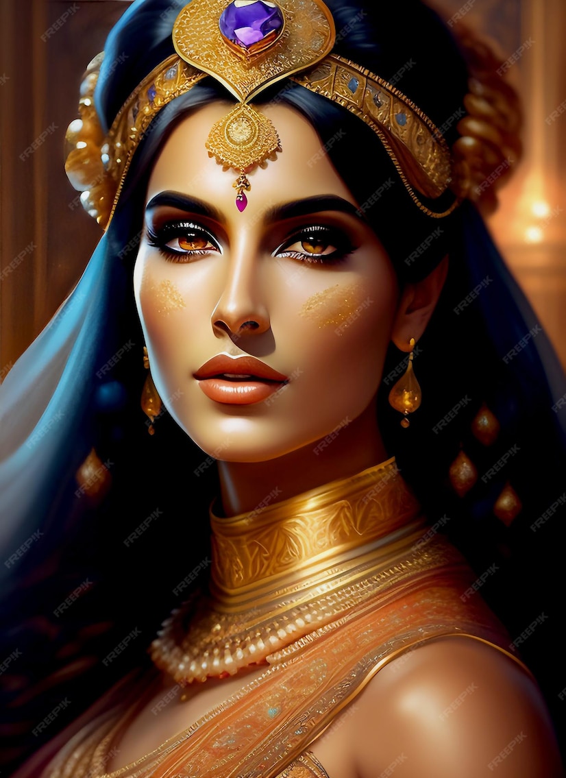 Premium Photo | Indian queen or goddess devi very graceful ai generated art