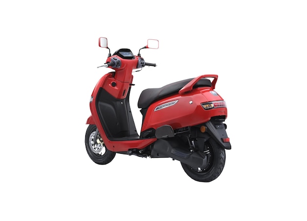 Indian Red Scooter or scooty Isolated on a White background