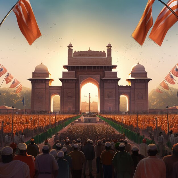 diff in republic and independence day parade