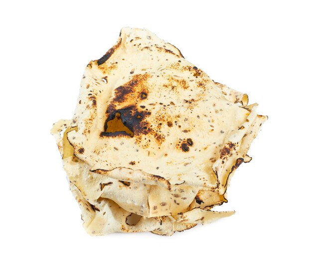 인도 스낵 요리 구이 Papad 화이트