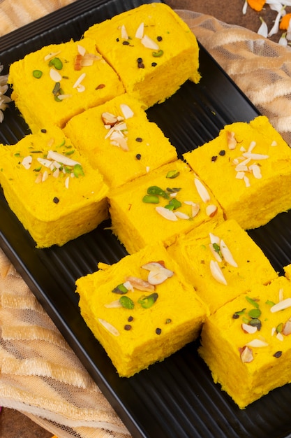 Indian Special Traditional Sweet Food Soan Papdi