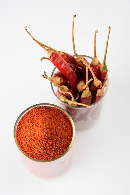 Indian spice Red chilli or lal mirch powder