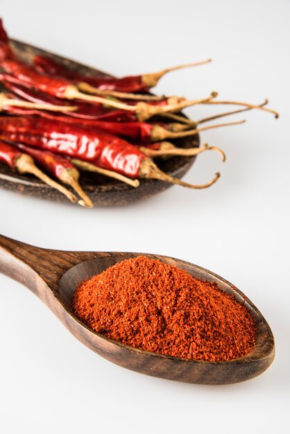 Indian spice Red chilli or lal mirch powder