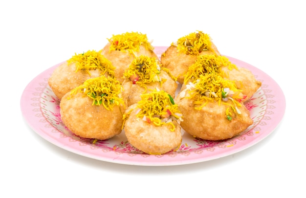 Indian spicy chaat artikel sev puri