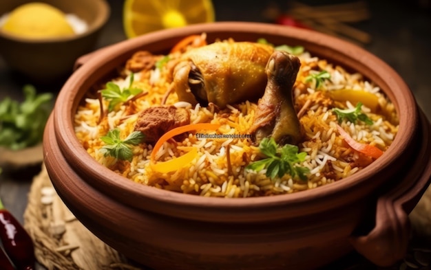 Indian spicy Chicken biryani