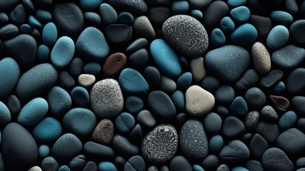 검은 청록색 암석 보석 사진 이미지가 있는 인도석 AI 생성 예술