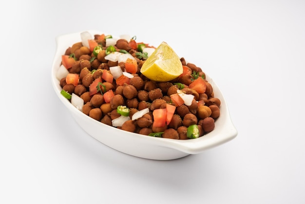 Indian Street Breakfast Chana Chaat Ook bekend als Chana Masala Chola Chana Chaat