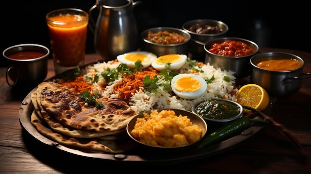 Indian street food khakhara in a plate on a table