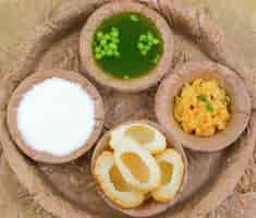 Photo indian street food pani puri