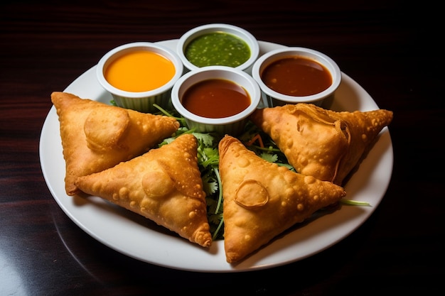 Indian street food samosa design