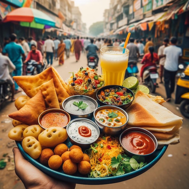 Premium Photo | Indian street food