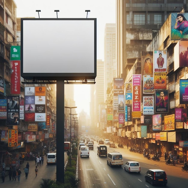 Foto la poesia di strada indiana esplora il fascino discreto delle nostre pubblicità vuote composizione visiva