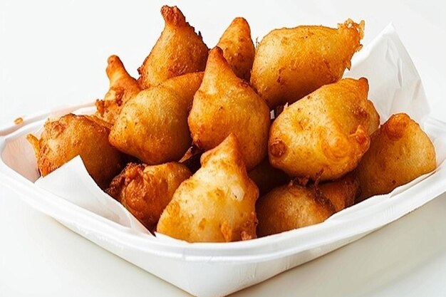 Indian street snack food on white | Premium AI-generated image