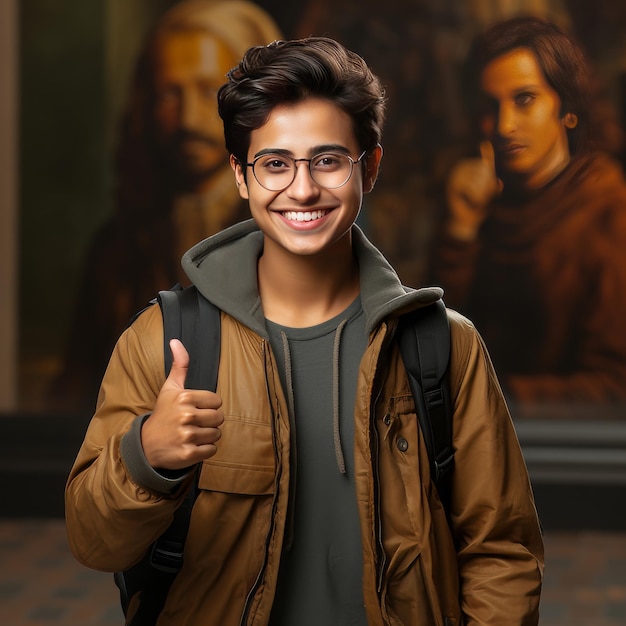 Photo indian students isolated in white background