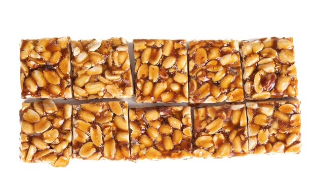 Indian sweet chikki made with peanuts and jaggery