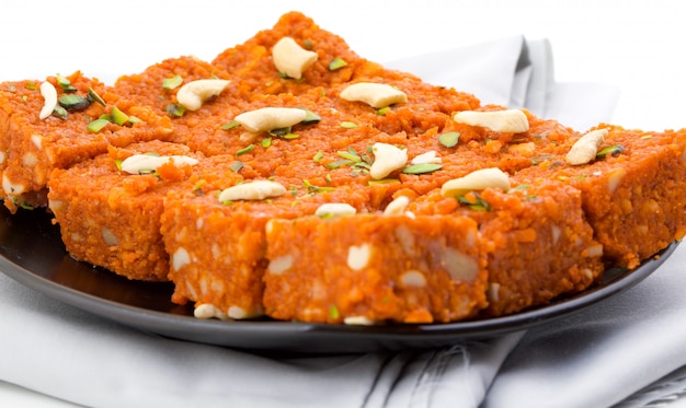 Indian sweet food akhrot halwa