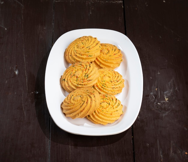 Nankhatai o biscotti dolci indiani dell'alimento