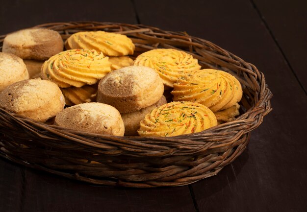 Indian sweet food nankhatai of koekjes