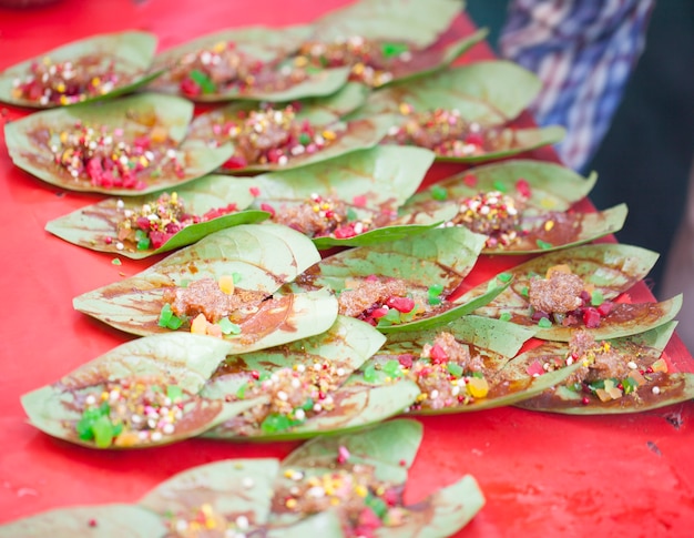 Photo indian sweet group of paan masala