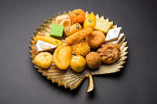 Indian sweet or mithai variety for Diwali festival