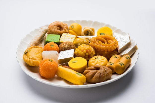 Indian sweet or mithai variety for Diwali festival