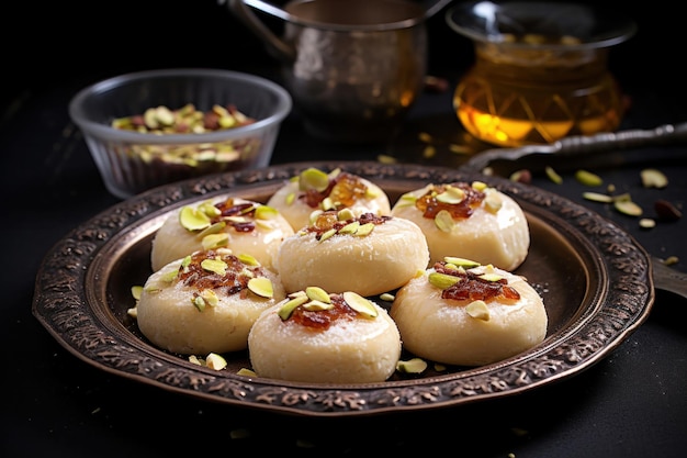 Indian sweets known as peda or pedha made from milk and sugar know in Gujarat Rajkot