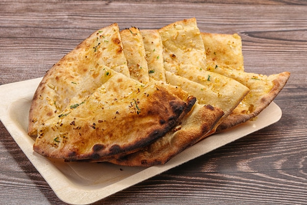 Indian tandoori bread Garlic naan