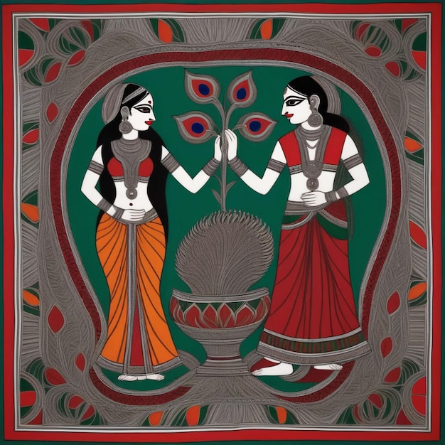 a indian traditional art painting