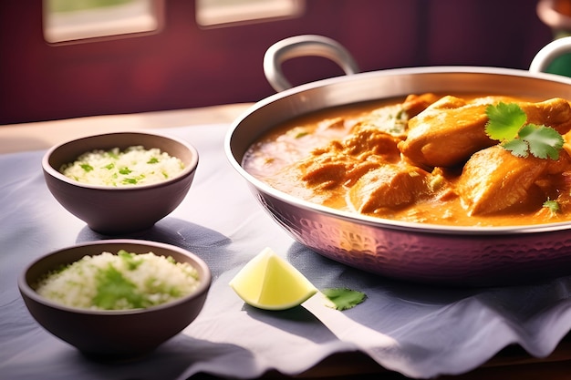 Photo indian traditional chicken curry