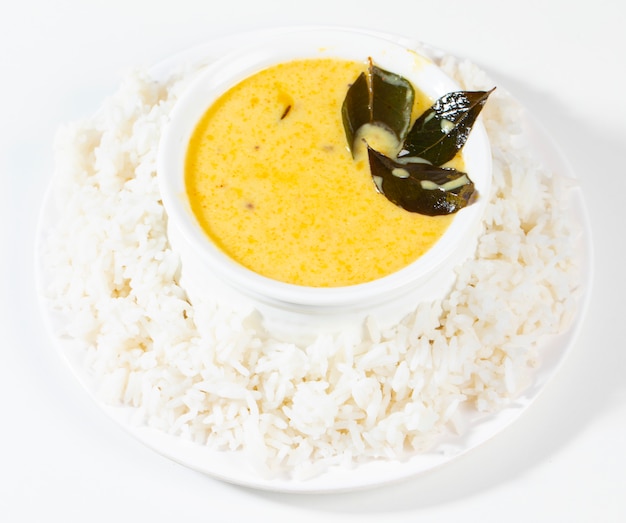 Indian Traditional Cuisine Kadhi Chawal