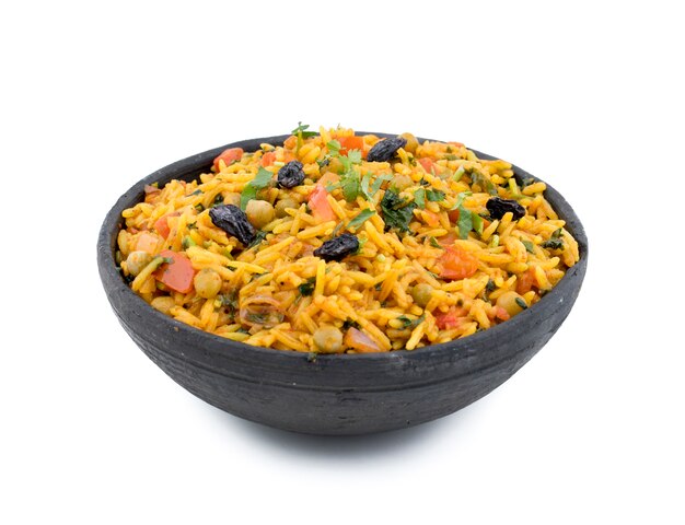 インドの伝統的なデザートVeg biryani