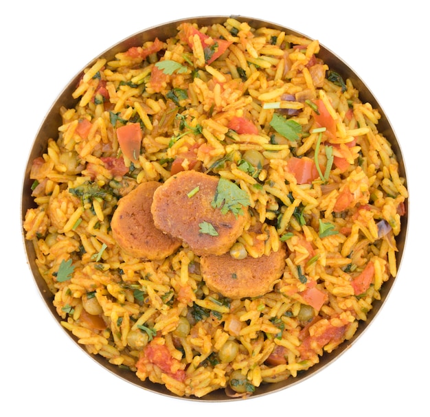 インドの伝統的なデザートveg biryani