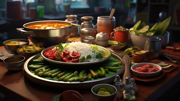 Индийская традиционная еда HD 8K обои Фотографии