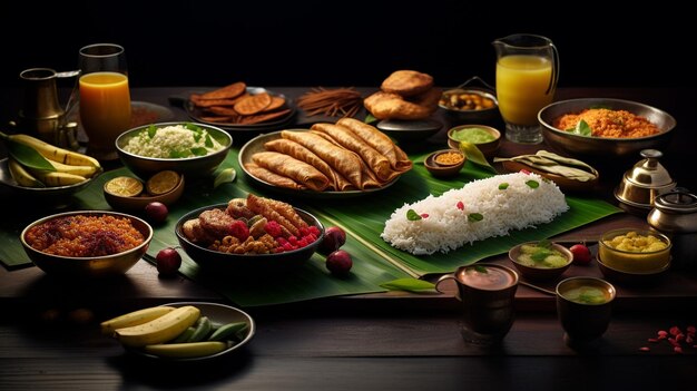 indian traditional food HD 8K wallpaper Stock Photographic