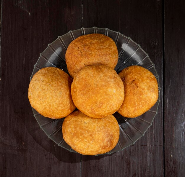 Indian Traditional Kachori Also Know As Kachauri or Kachodi Stuffed Kachori With Condensed Potato