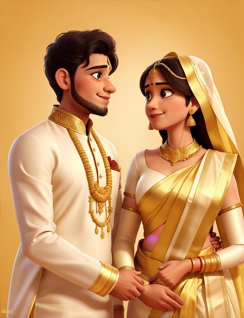 Индийское традиционное свадебное платье крупным планом