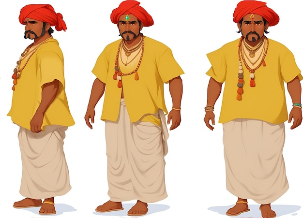 Indian village man character